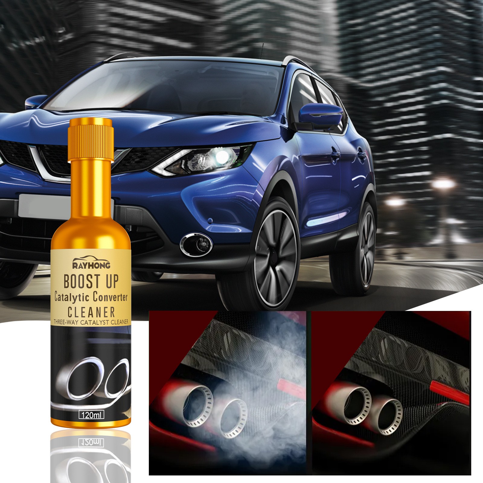 Boost Up Vehicle Engine Catalytic Converter Cleaner Multipurpose Deep Cleaning