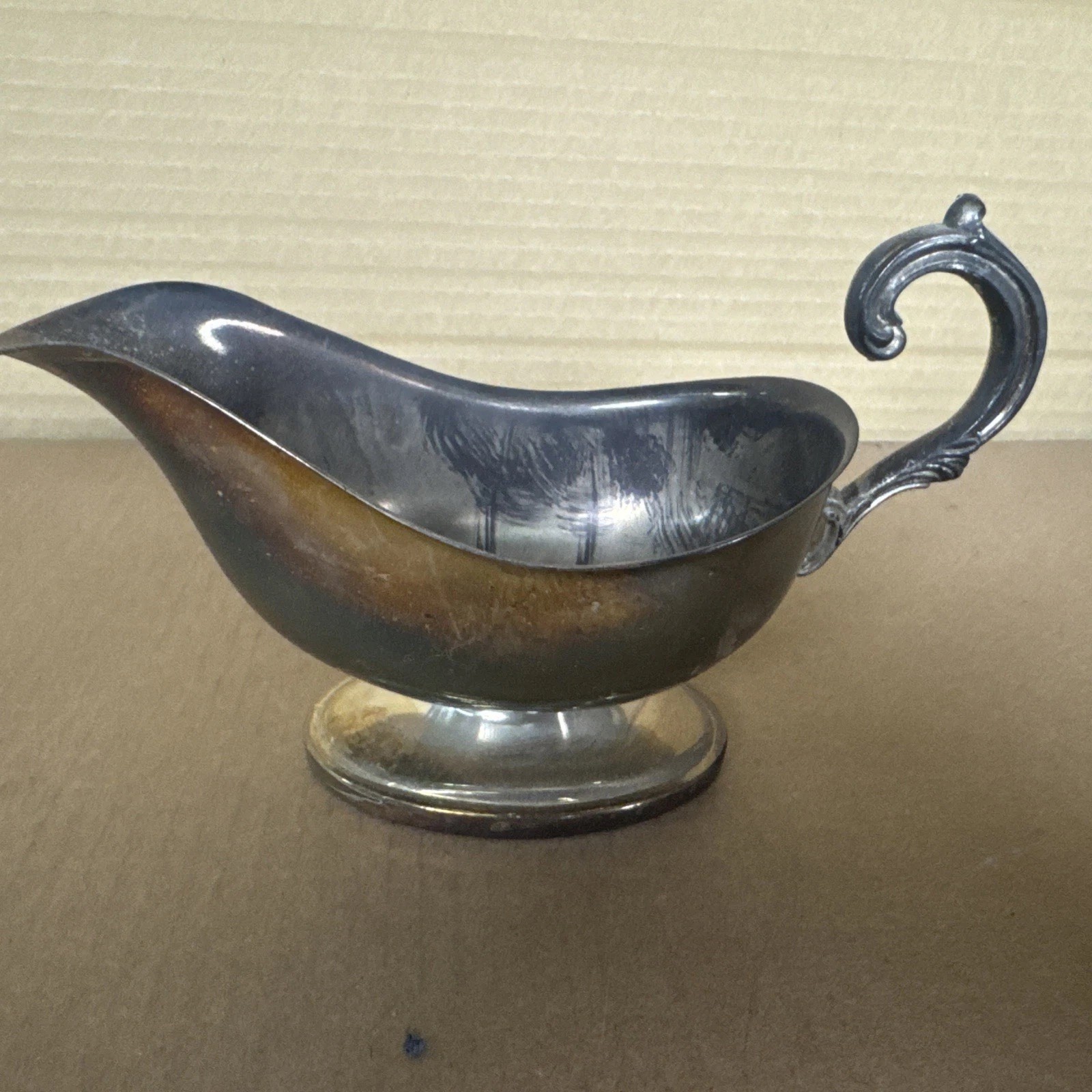Vintage silver plated sauceboat
