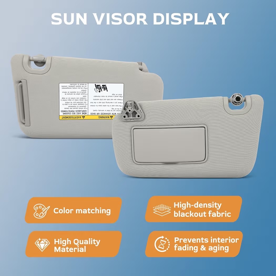 ASAPE Left Driver Side Sun Visor Fit for 2013-2019 for Nissan Sentra, Gray