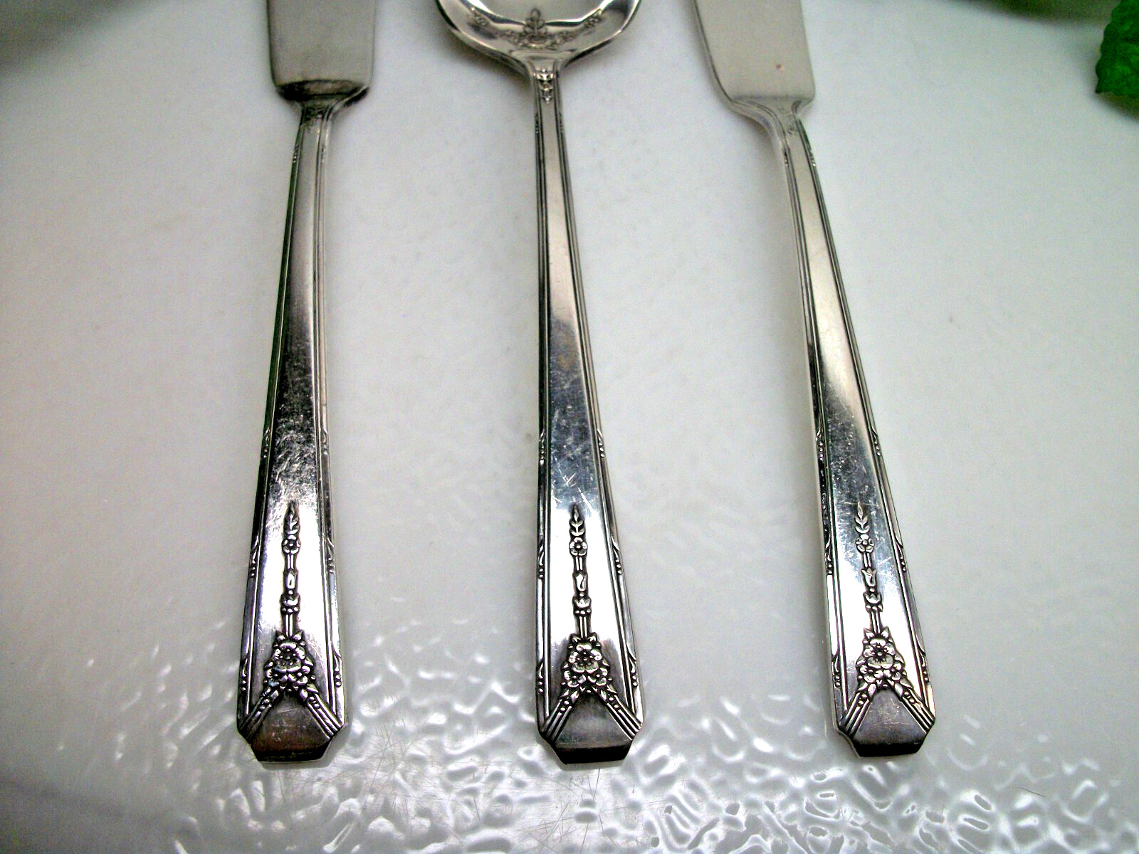 Oneida Community MILADY Silver plate Master Butter Knives & Sugar Spoon 1940