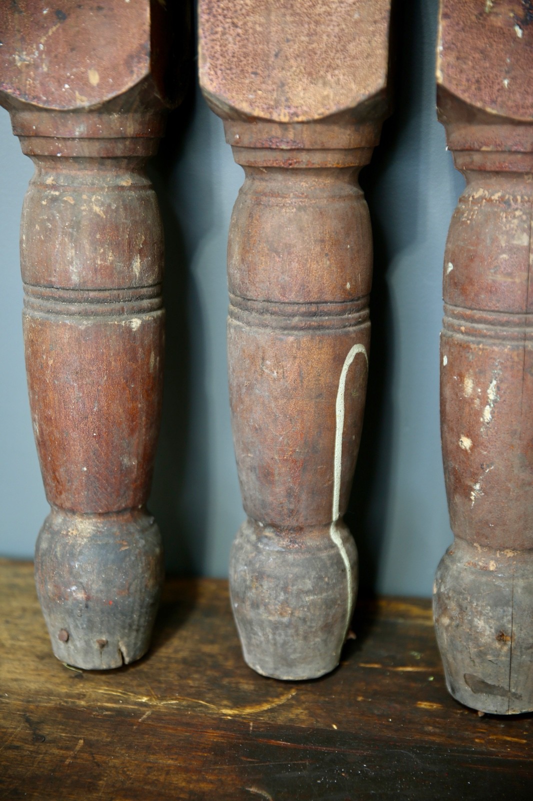 Antique Butcher block Wood Table Legs Set of 4 harvest table kitchen island VTG