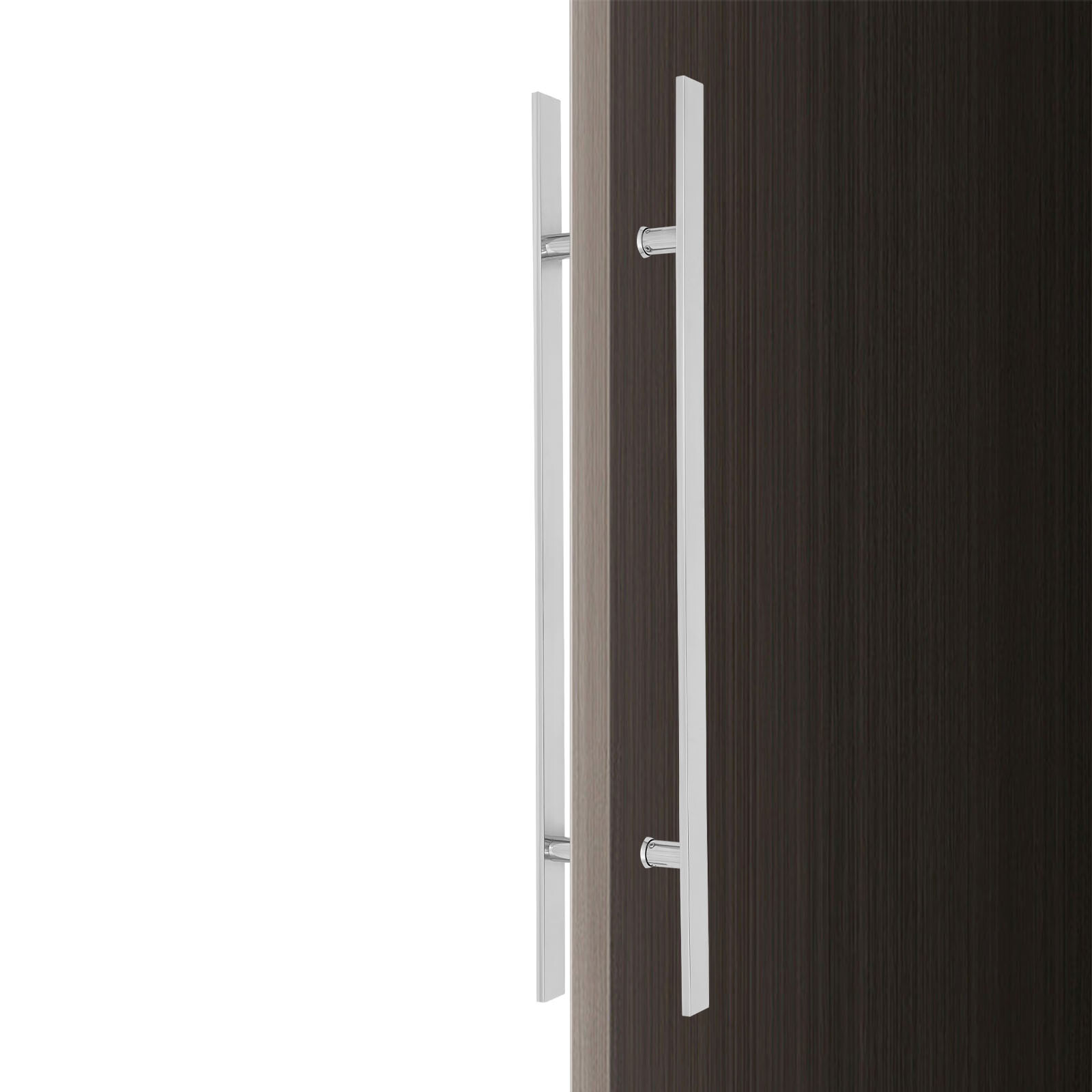 Pair Stainless Steel Push-Pull Barn Door Handles 89.5 × 4.06 cm Modern Silver