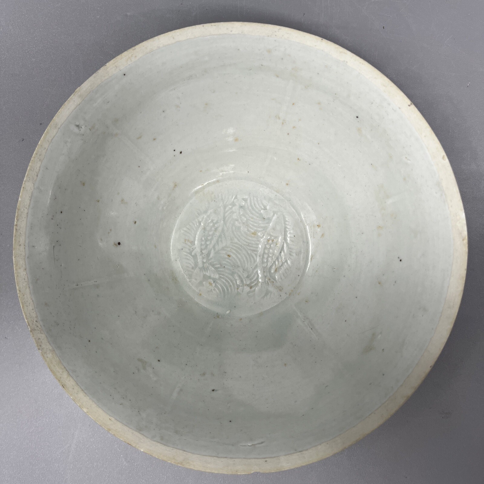 Song Dynasty (960-1279) Chinese Celadon Glaze Quingbai Double Fish Bowl #1883
