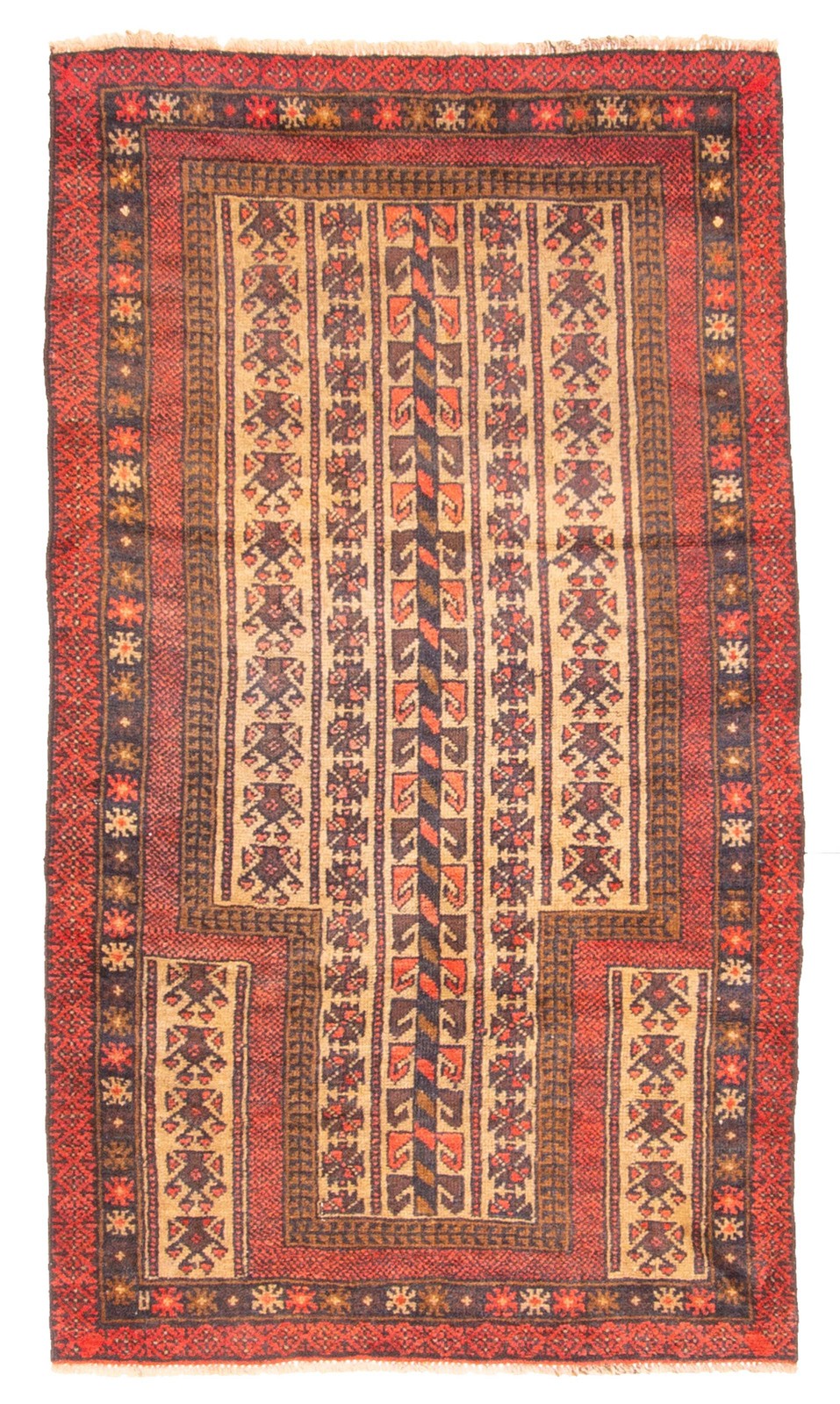 Vintage Traditional Hand-Knotted Area Rug 2’9″ x 5’0″ Oriental Wool Carpet