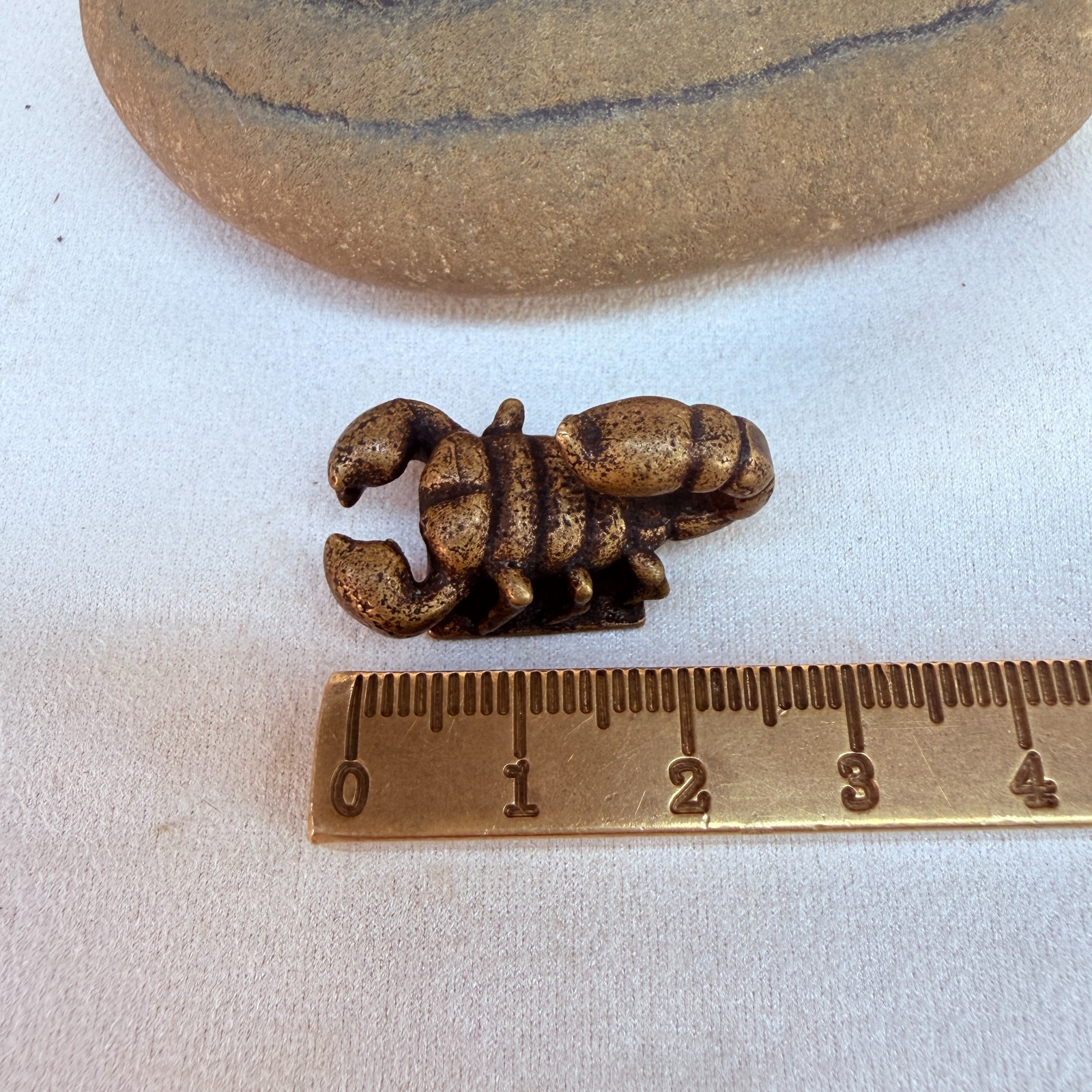 Old Chinese Tibetan Buddhist Yellow Lima Copper scorpion seal