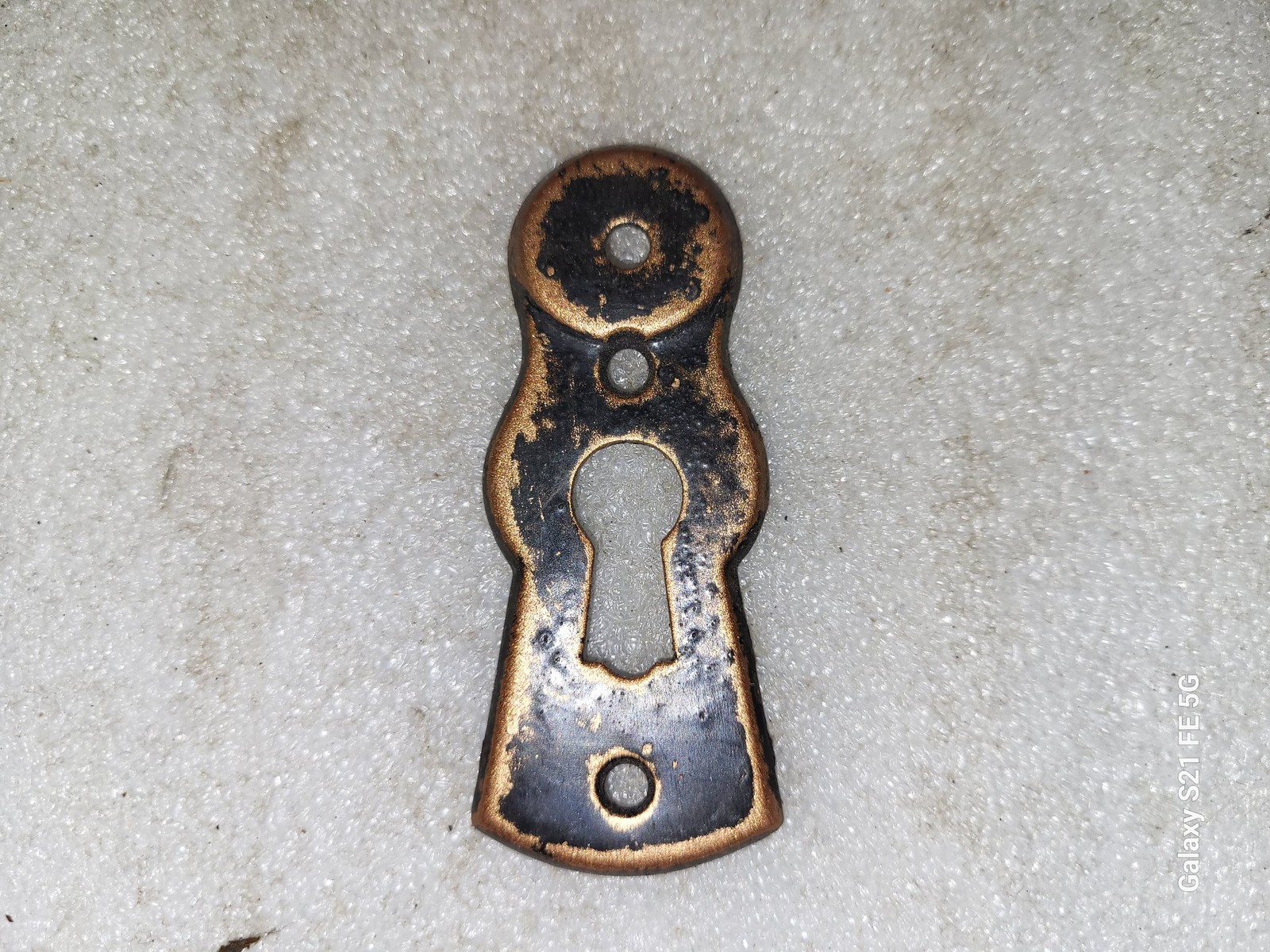 Antique Brass Finish Door Skeleton Key Hole Plate Lot Q15