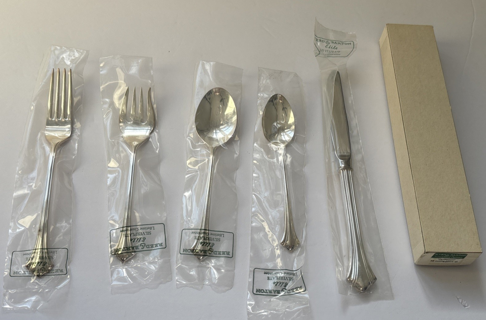 Reed & Barton PARTHENON Silverplate Flatware 5-Pc Setting New VINTAGE Sealed