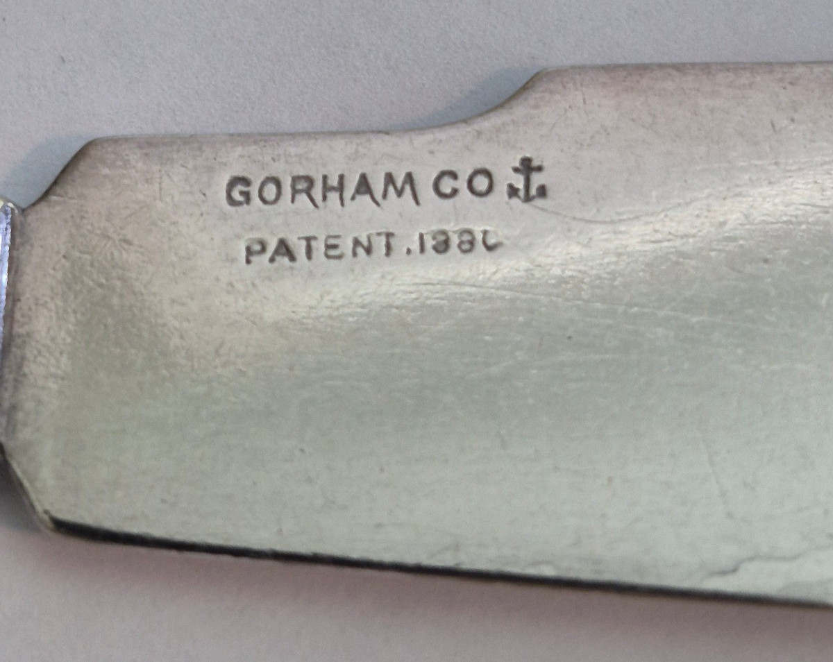 Vintage Gorham Silver plate Master Butter Knife Princess Louise 7.5″ HB monogram