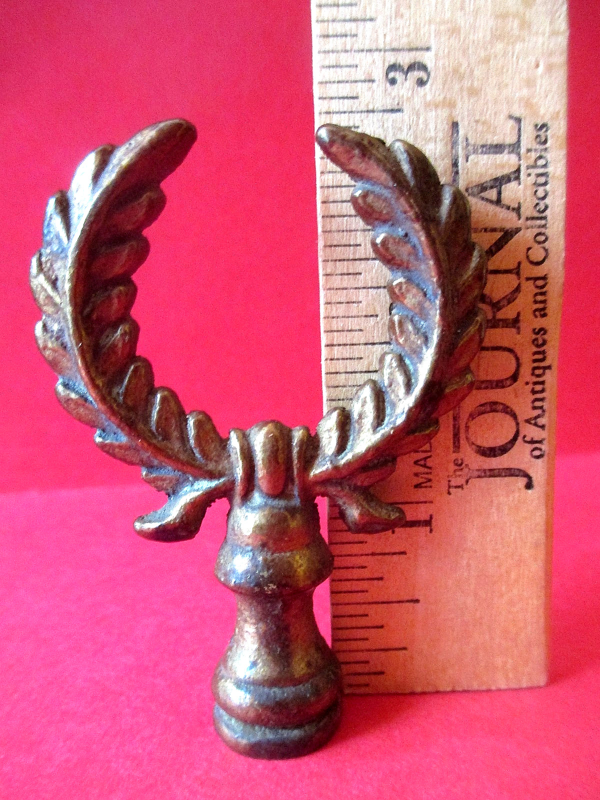lamp Finial LAUREL WREATH solid brass 2-3/4″ t – Antique lamp part