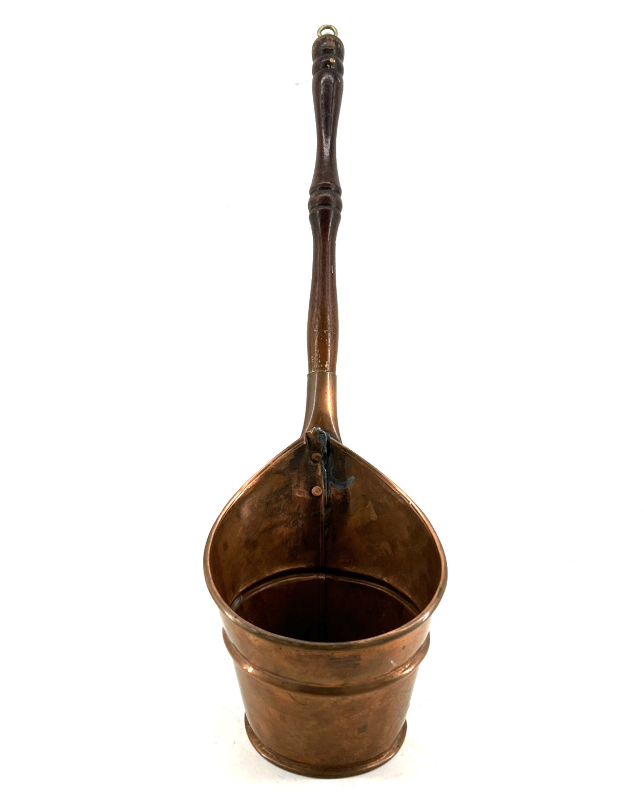 Vintage Antique Primitive Country Hanging Copper Wood Brass Ladle Dipper 22.5”