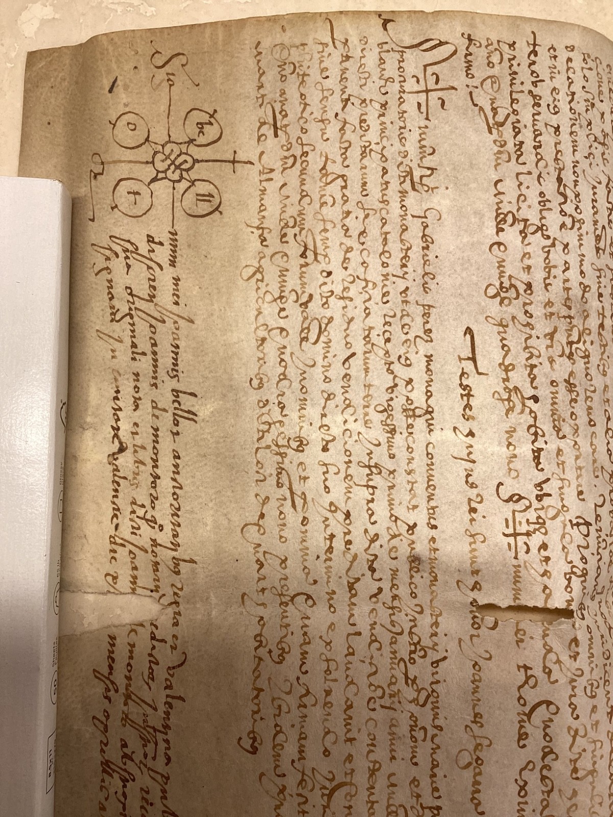 1500’s Vellum Manuscript Document-Handwritten Latin Legal Deed w/Flourishes