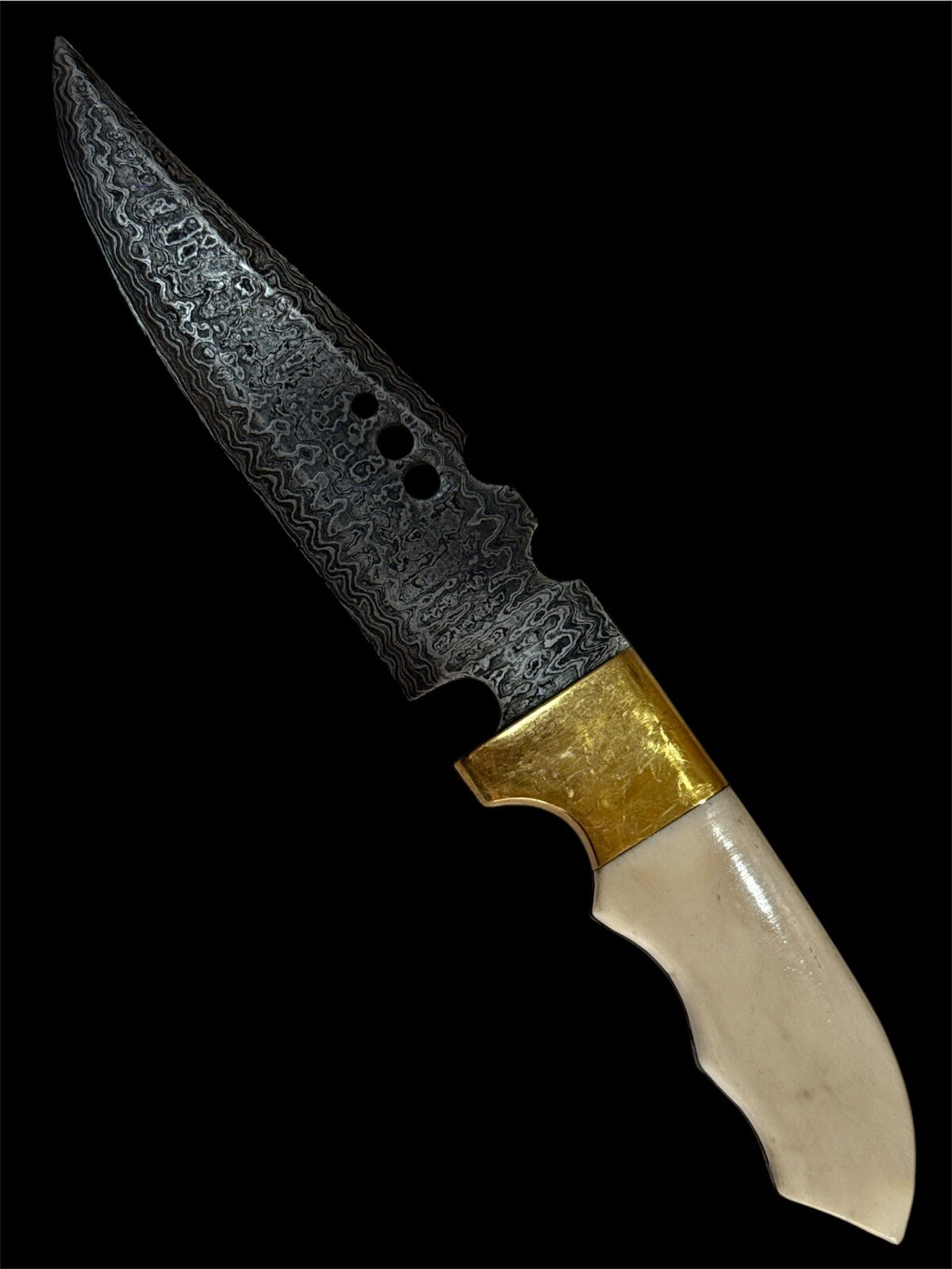 New Chefs Kitchen Damascus Knife Dagger Natural Bone Grips length 26 Cms