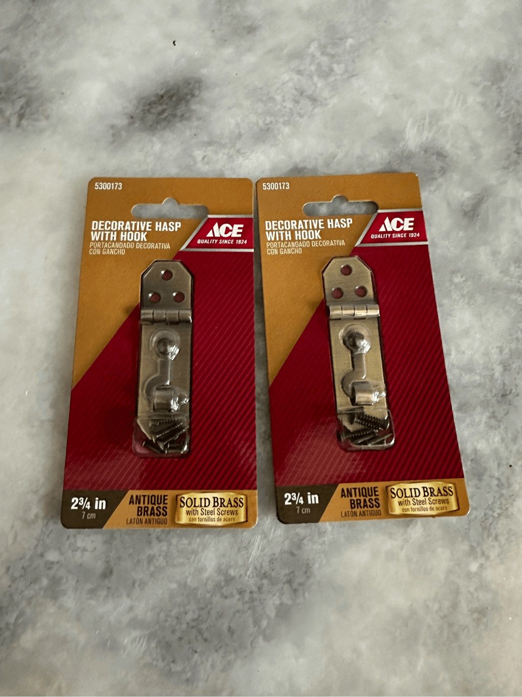 Ace 5300173 , 2-3/4″ Decorative Hasp, Antique Brass, Lot of 2