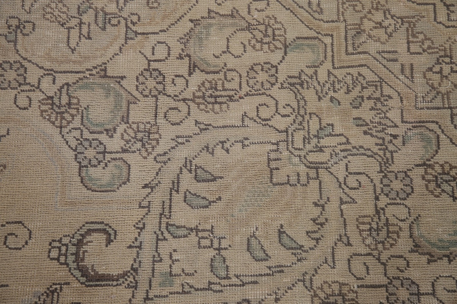 Distressed Traditional Area Rug 10×12 Hand-knotted Wool Vintage for Living Room