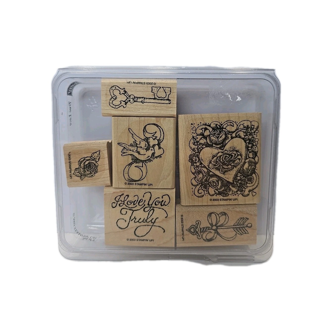 True Love 2003 Stampin Up Set of 6 Rubber Stamps
