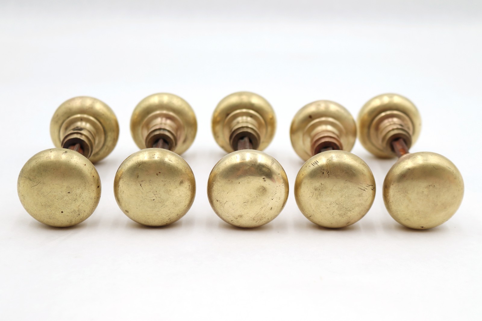 Vintage Classic Plain Polished Brass Door Knobs House Set