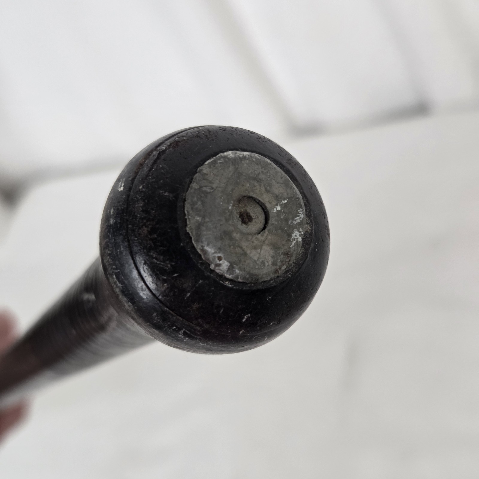 Antique Leather Wrapped Walking Cane Plantation Swagger Stick Black 35.5″