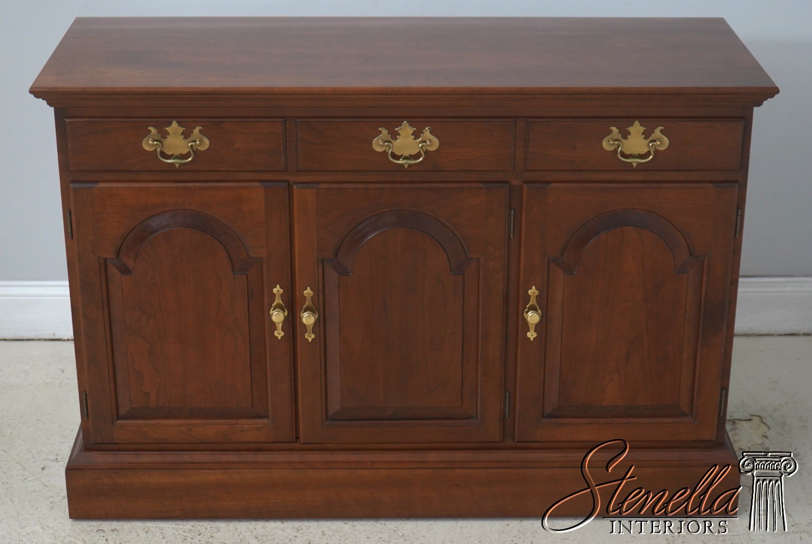 L72950: STICKLEY Solid Cherry Raised Panel Server Cabinet