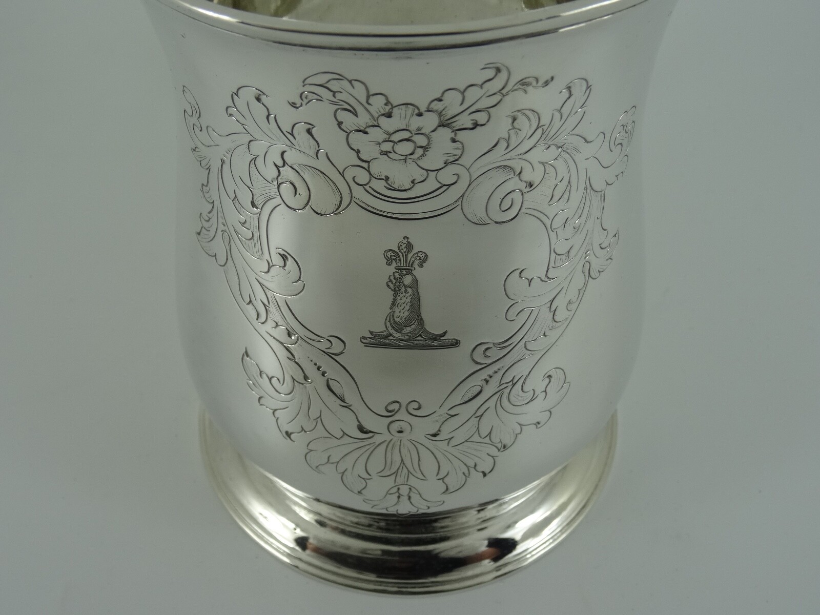 SOLID STERLING SILVER LARGE ENGLISH ANTIQUE GEORGE II TANKARD LONDON 1754 400G