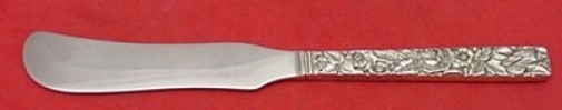 Repousse by Kirk Sterling Silver Butter Spreader Square 925/1000 5 3/8″ FH