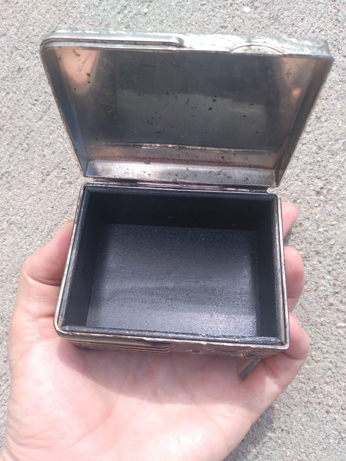 Vintage Silver Plated Hinged Trinket Box Occupied Japan Bird