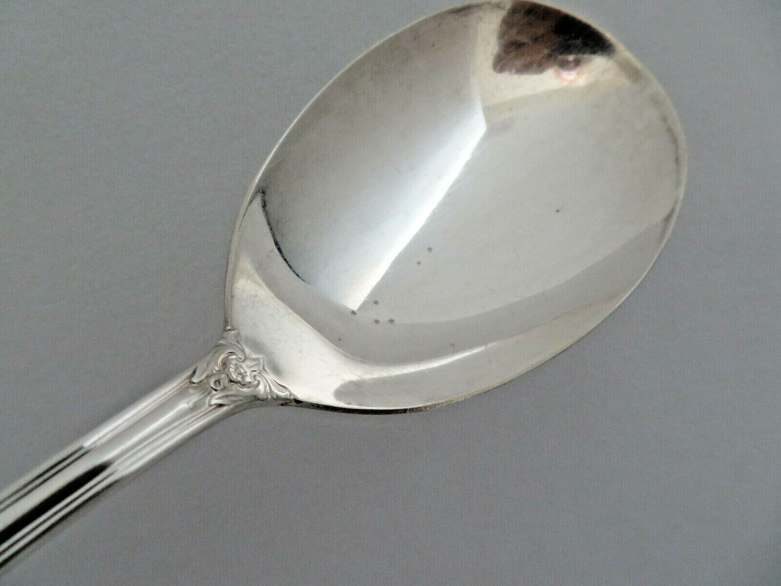 2 Piece Wm. Rogers “Grand Elegance” Silver Plate Meat Fork & Vegetable Spoon