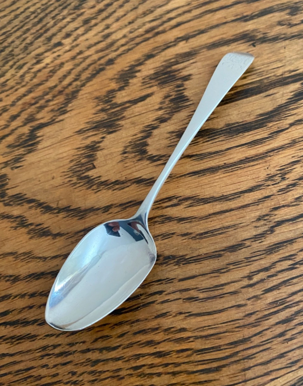 ANTIQUE LONDON EARLY GEORGIAN 1806 SOLID SILVER TEA SPOON