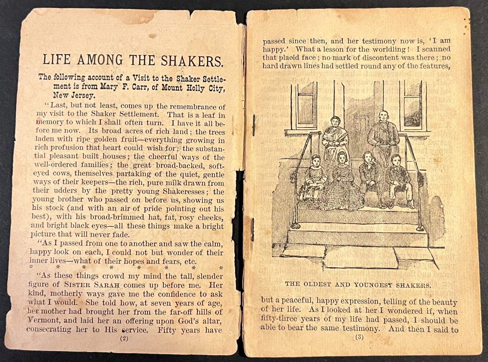 1891 SHAKER FAMILY PILLS TRADECARD & LIFE AMONG SHAKERS CHAPBOOKS QUACK MEDICINE