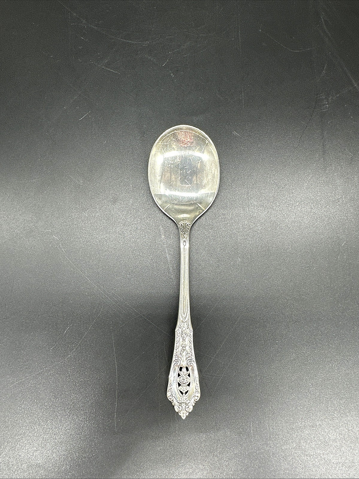 Wallace Rose Point Sterling Silver Round Cream Soup Spoon 5 7/8″