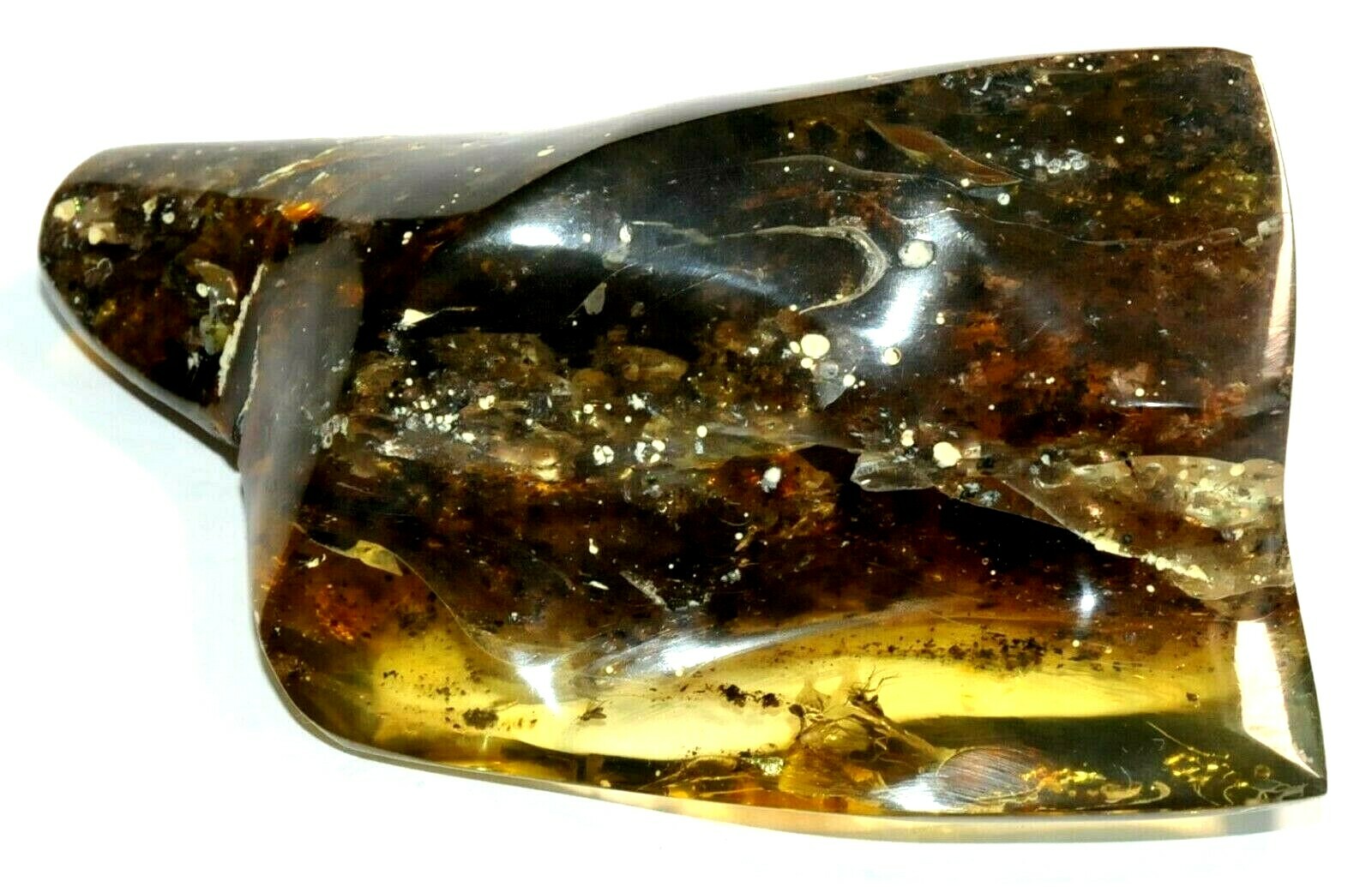 118gr RUSSIAN SOVIET RARE BALTIC SEA INSECT AMBER GEMSTONE 老琥珀 KALININGRAD ROCK