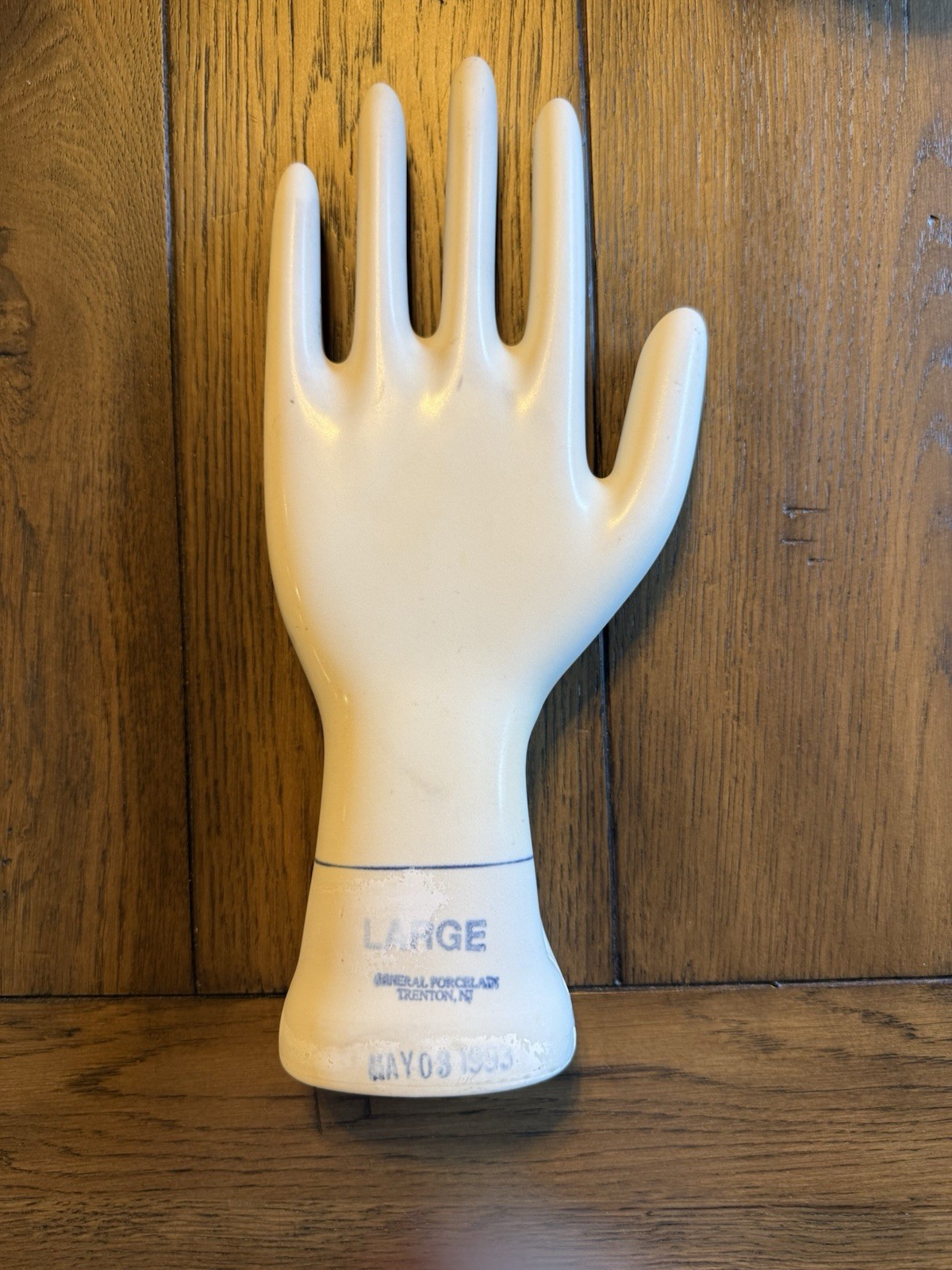General Porcelain vintage glove mold large 1993 industrial