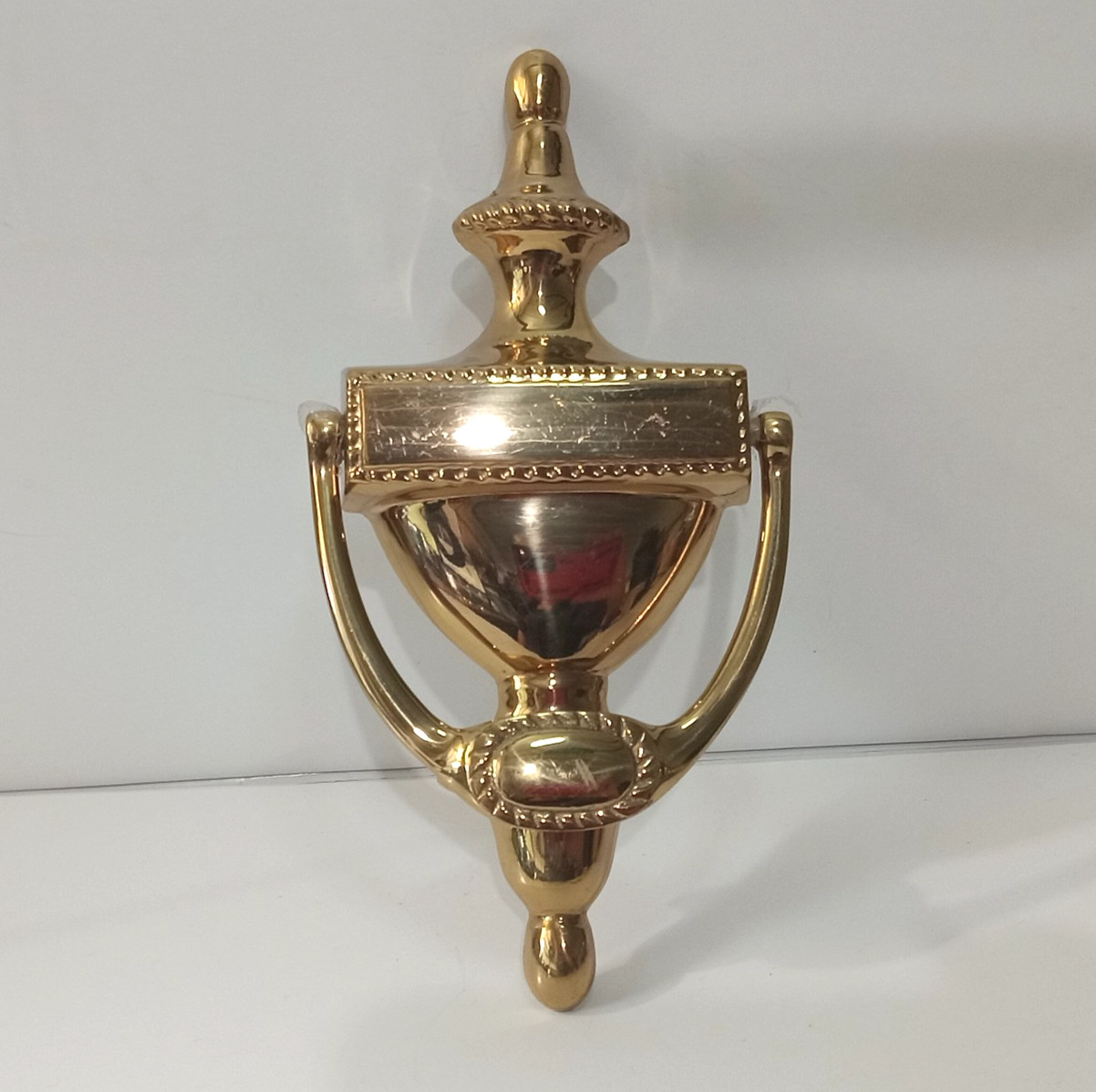 Vintage Door Knocker Solid Brass Colonial Urn Style Heavy Traditional Hardware