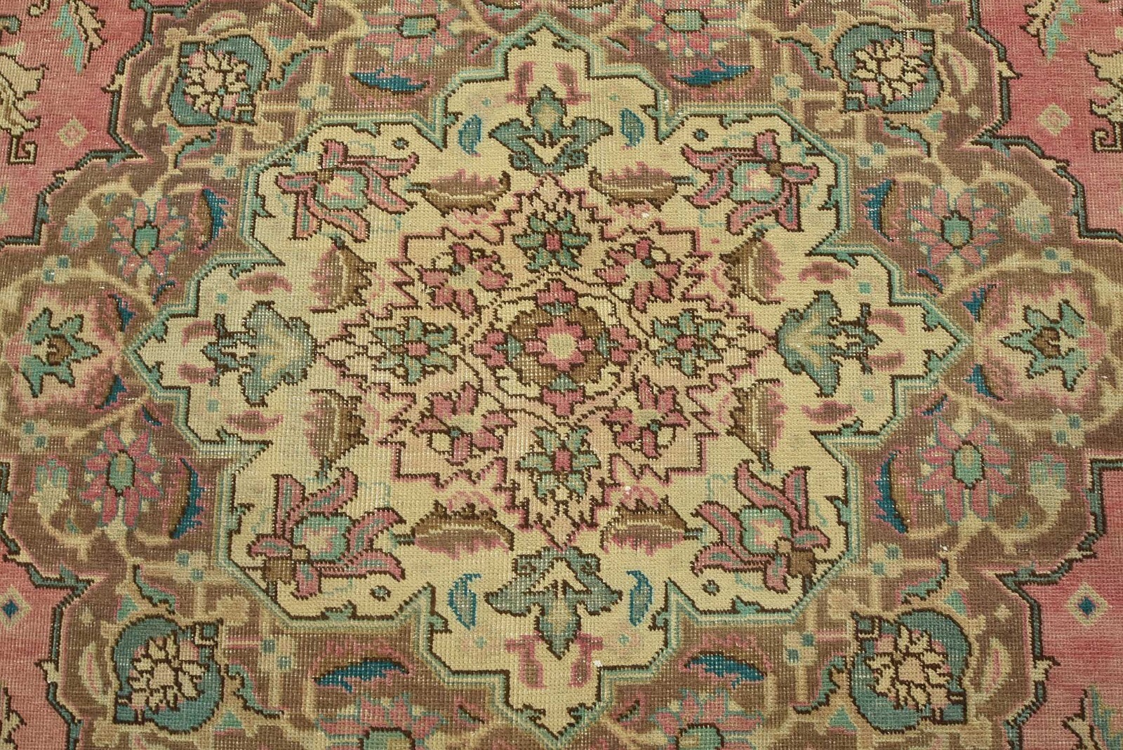 Vintage Anatolia 10′ x 12’7” Pink Traditional Wool Hand-Knotted Oriental Rug