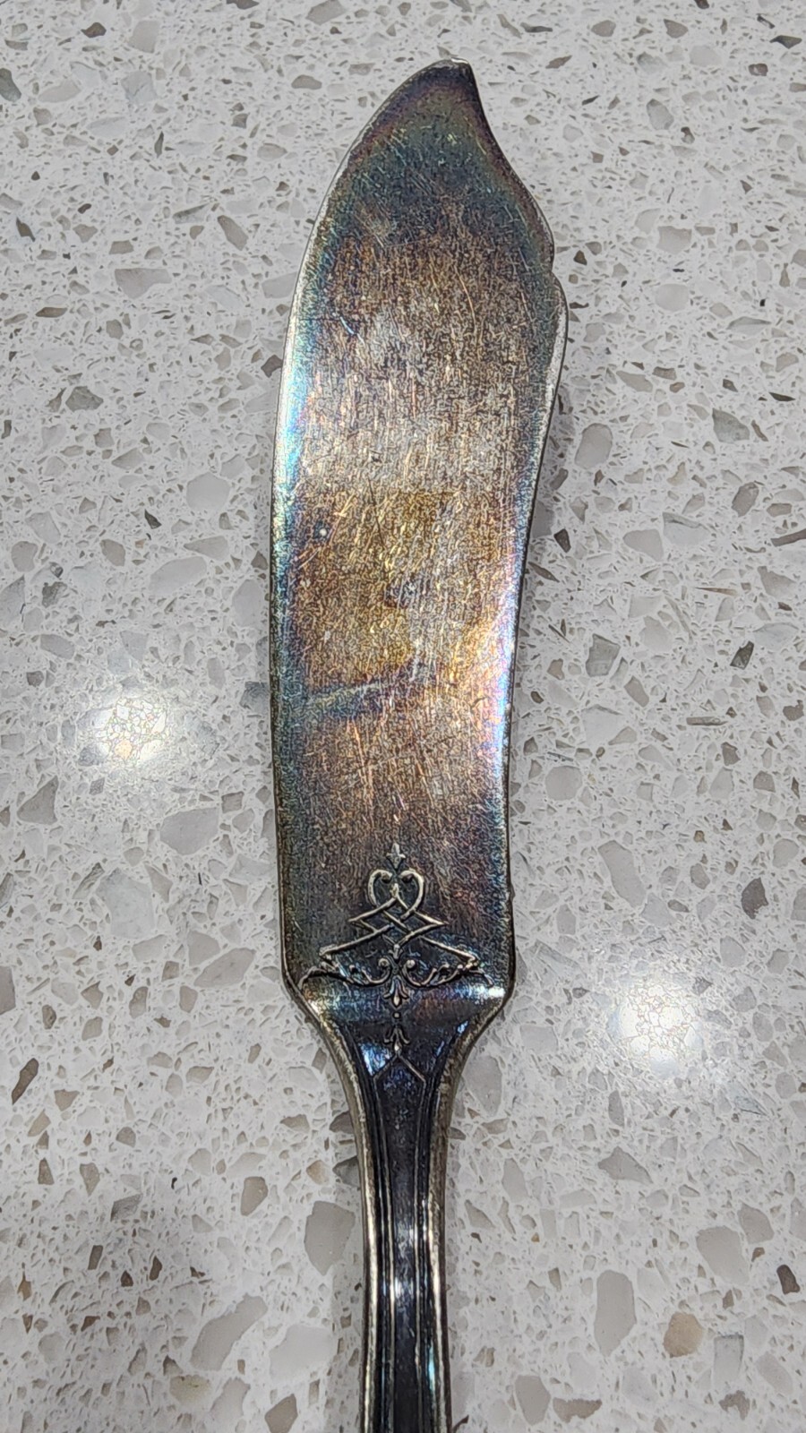 Oneida Community MARY STUART Silverplate Tudor Flat Handle Master Butter Knife