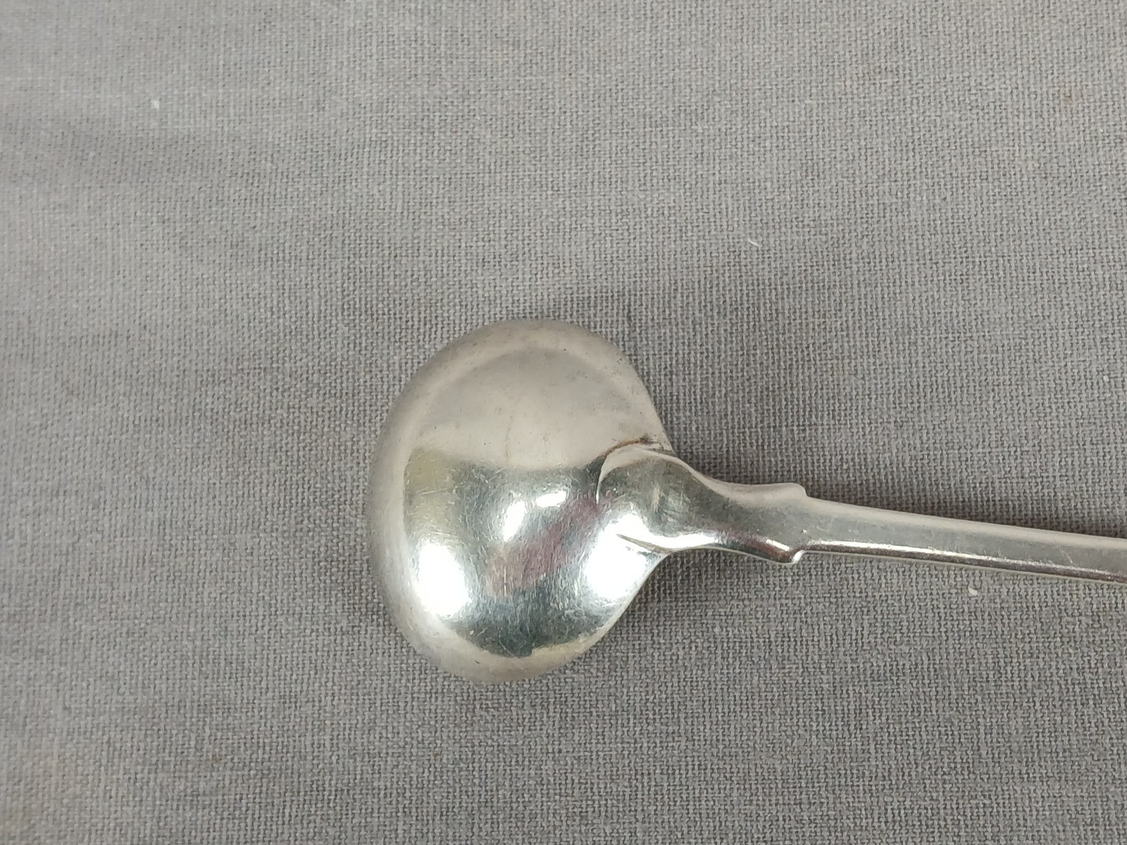 Josiah Williams & Co Exeter Monogrammed Sterling Silver Salt Spoon C. 1856