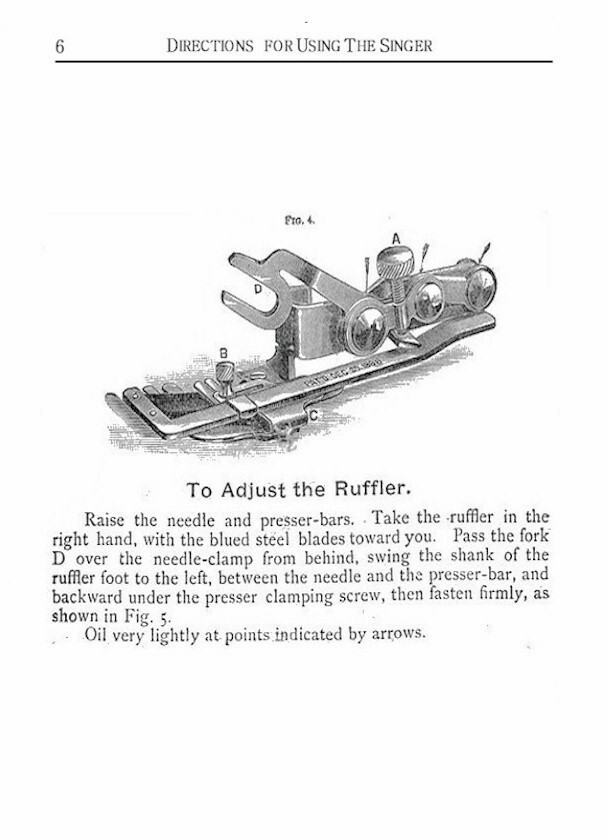 Singer Sewing Machine 1889 Attachments Instruction Manual puzzle-box Copy
