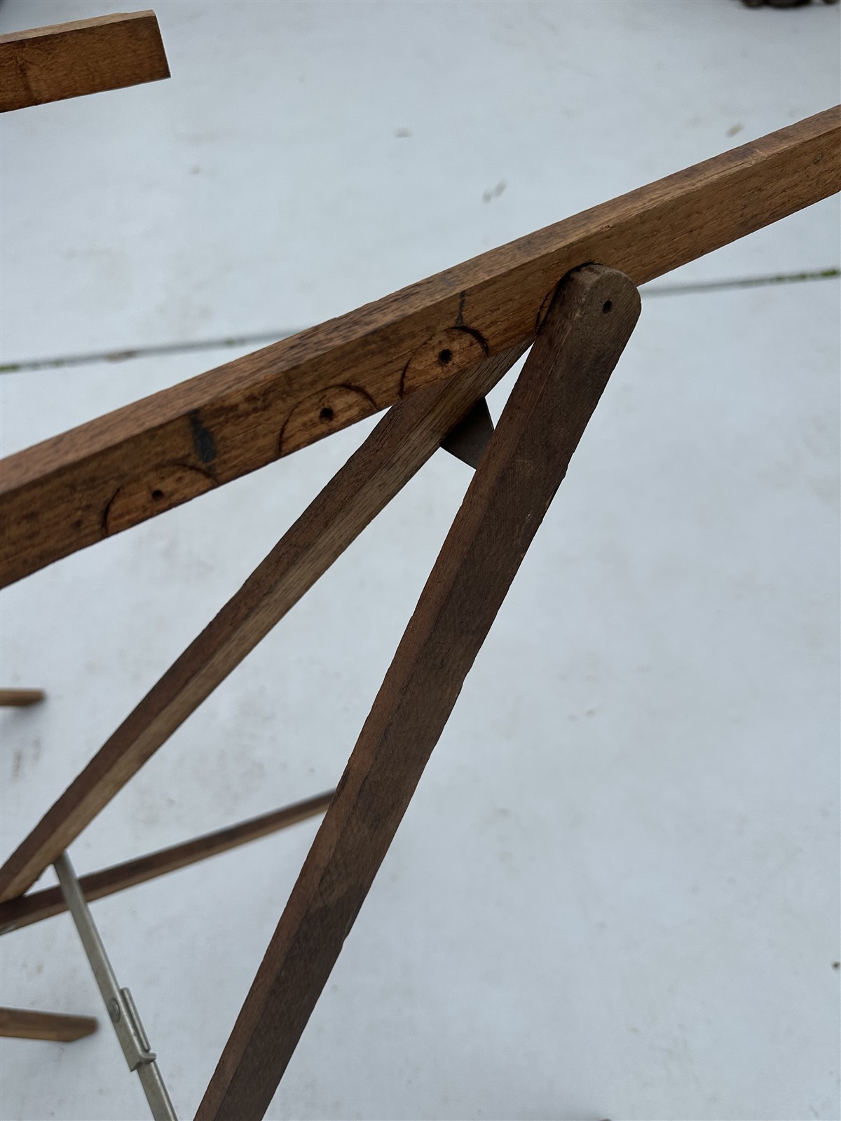 Vintage Wooden Wallpaper Folding Table Legs Rustic Primitive Farmhouse