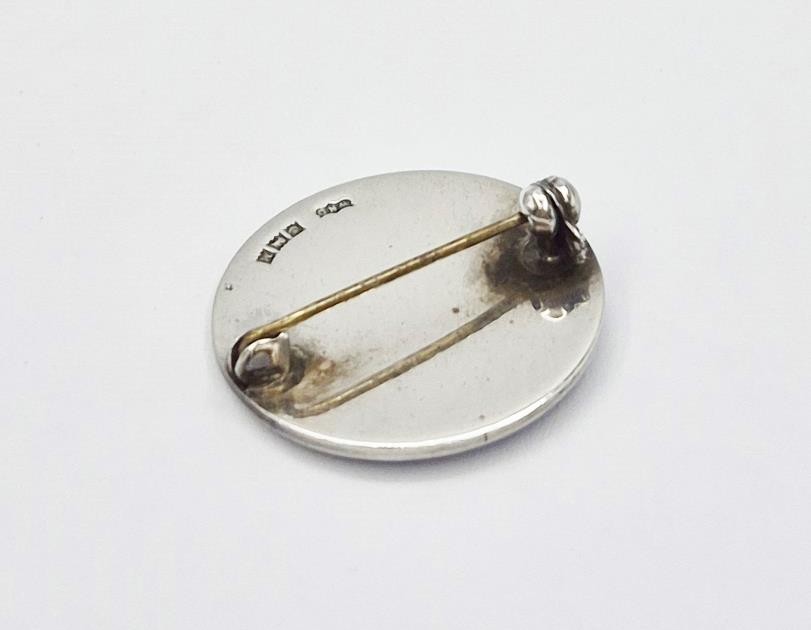 FINE STERLING SILVER ENAMEL IONA ALEXANDER RITCHIE STYLE BROOCH Birmingham 1961