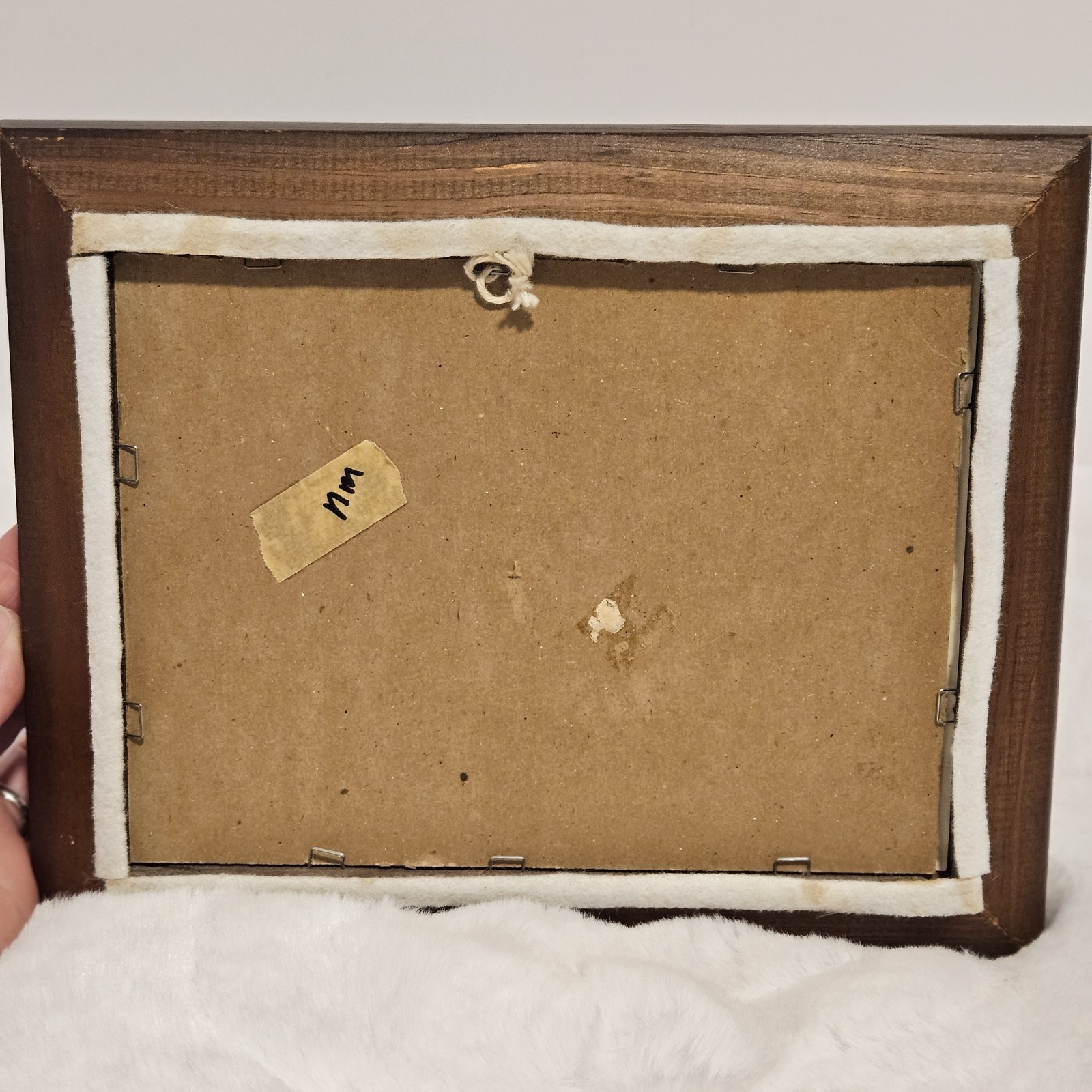 Vtg John Speed 1651 World Map Foiled Reproduction Framed 6×8 in 10×8 Wood Frame