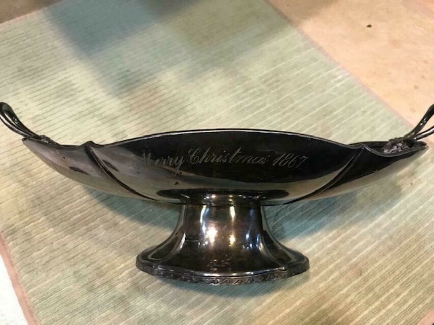 Antique Rogers Smith & Co. 1867 Silver Plated Platter New Haven