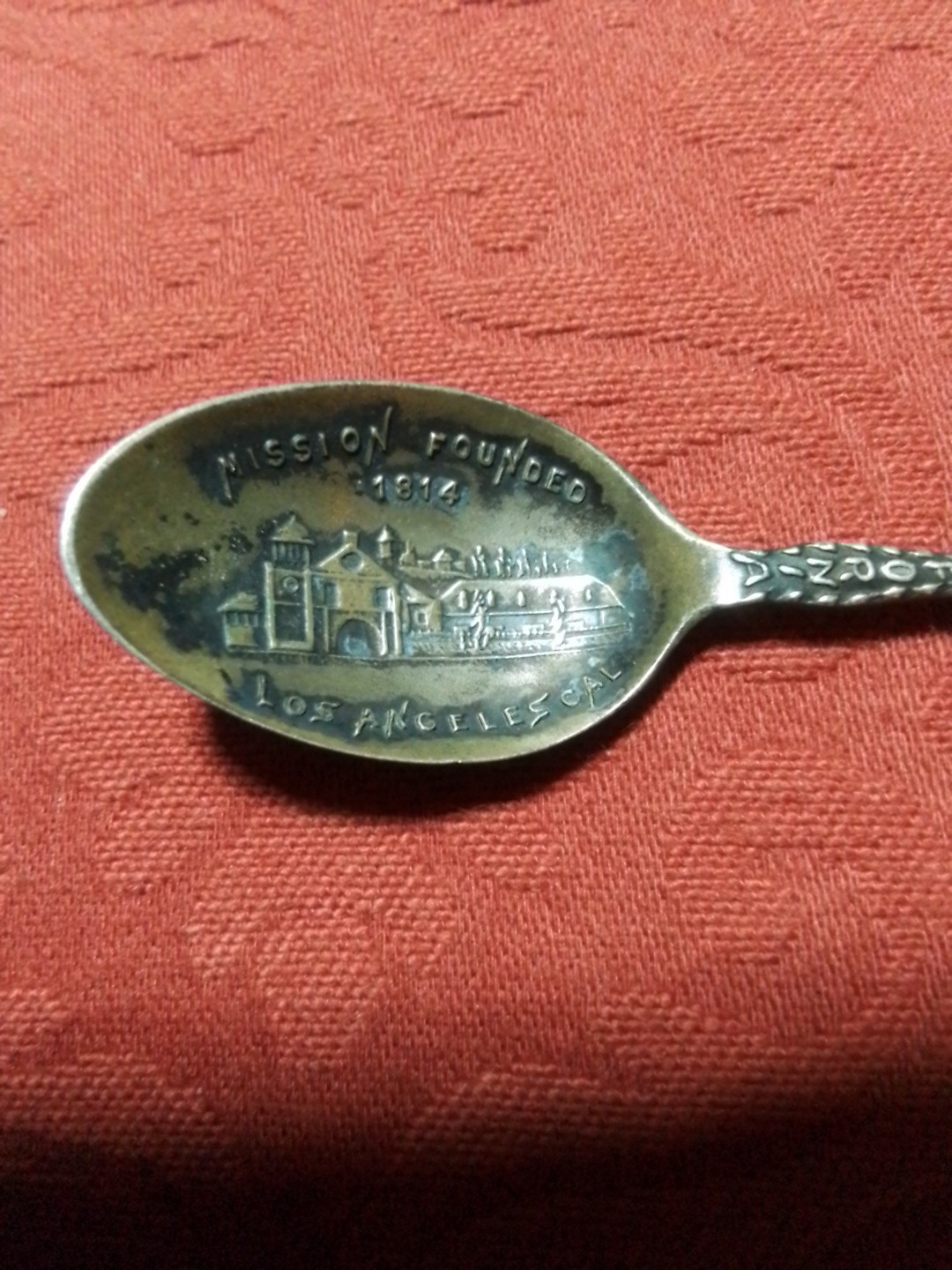 STERLING SILVER Califonia Souvenir Spoon 4″ Mission 1814 Eureka State Capitol