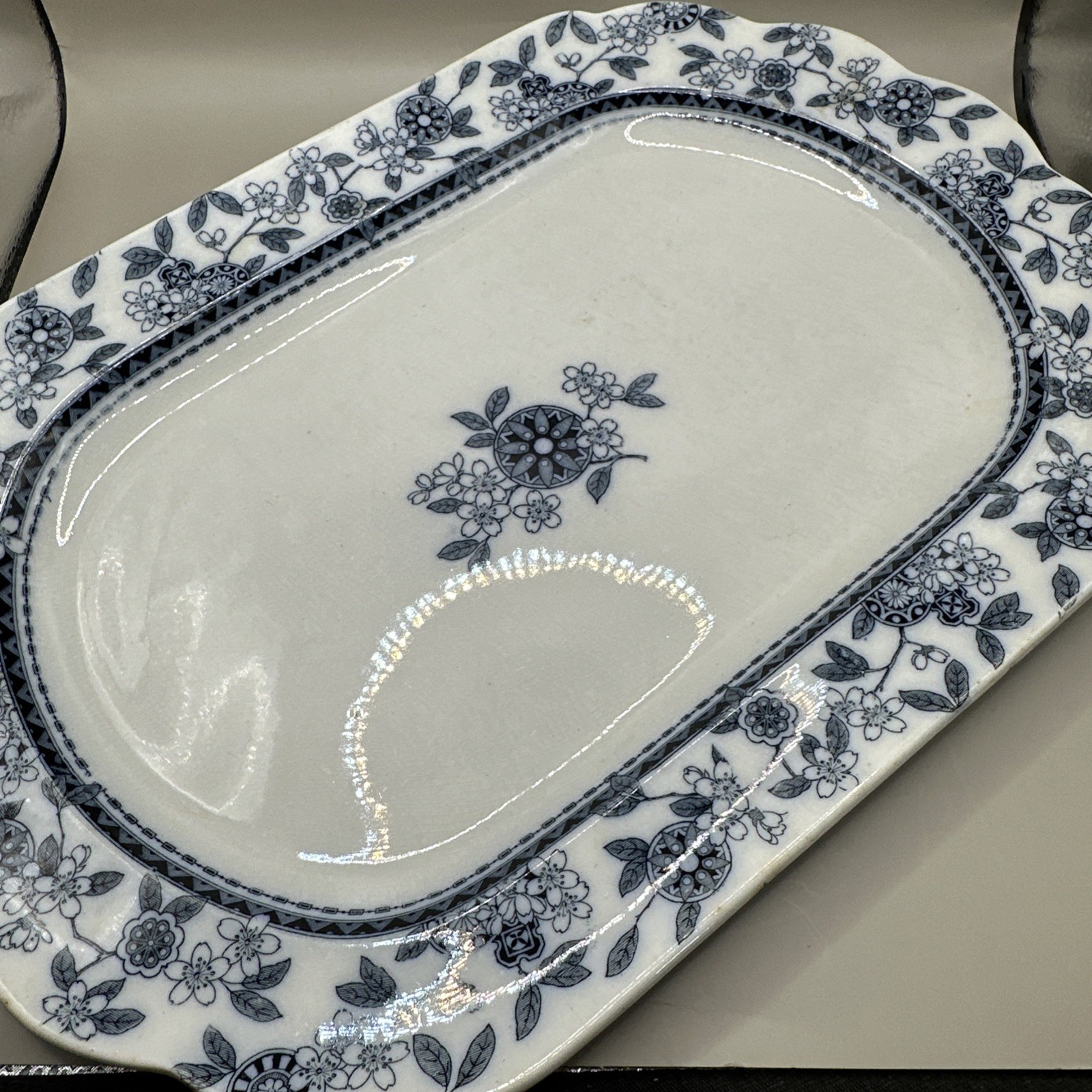 ANTIQUE BROWNFIELD & SONS ‘BERNE’ 16.75″ OVAL PLATTER GREAT CONDITION