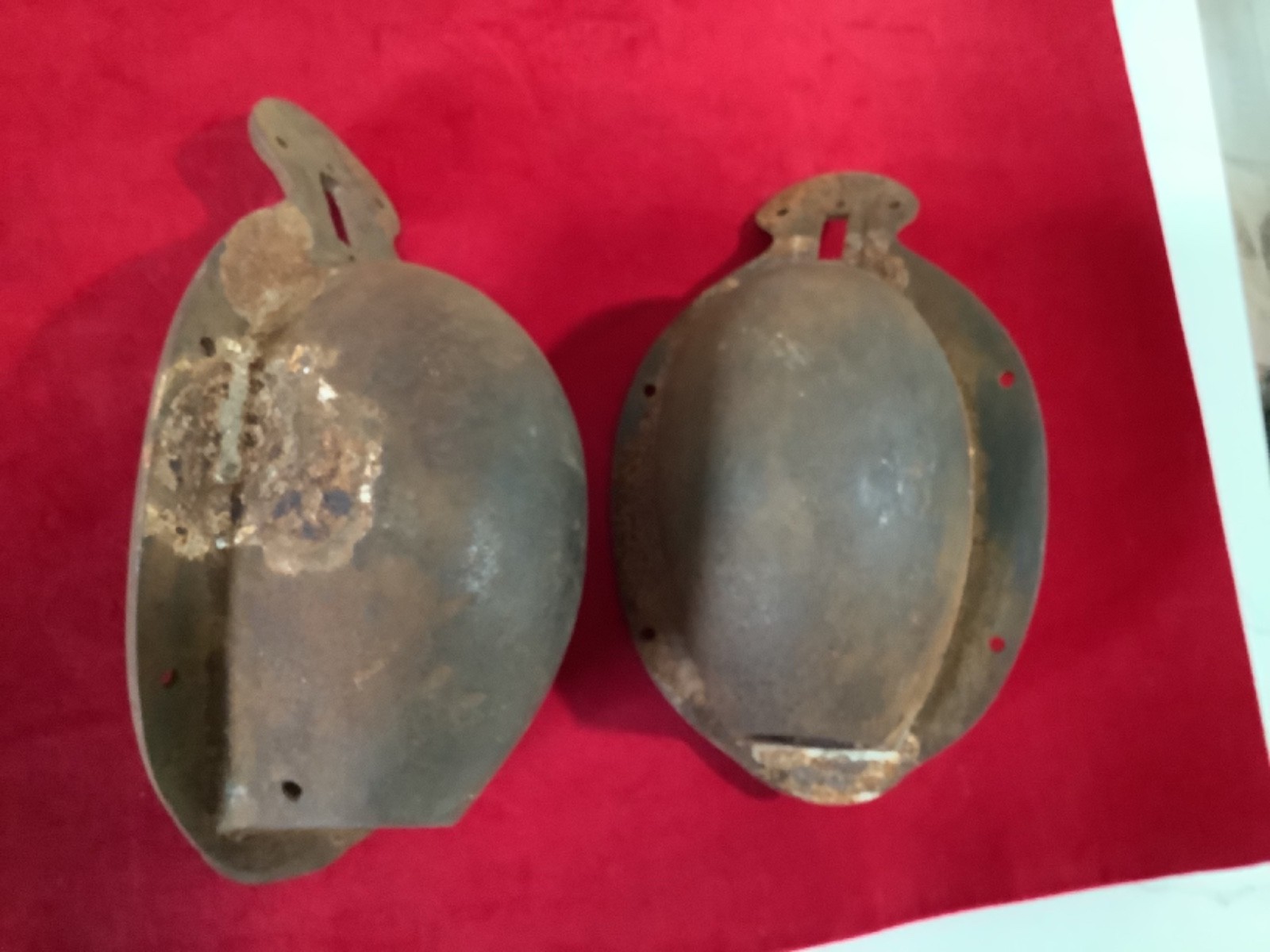 Matched Pair Antique Railroad Pullman Cast Iron Porcelain Sconce Lamp Train Car