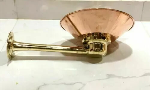 Vintage Antique Brass Bulkhead Nautical Wall Sconces Light Fixture-Copper Shade