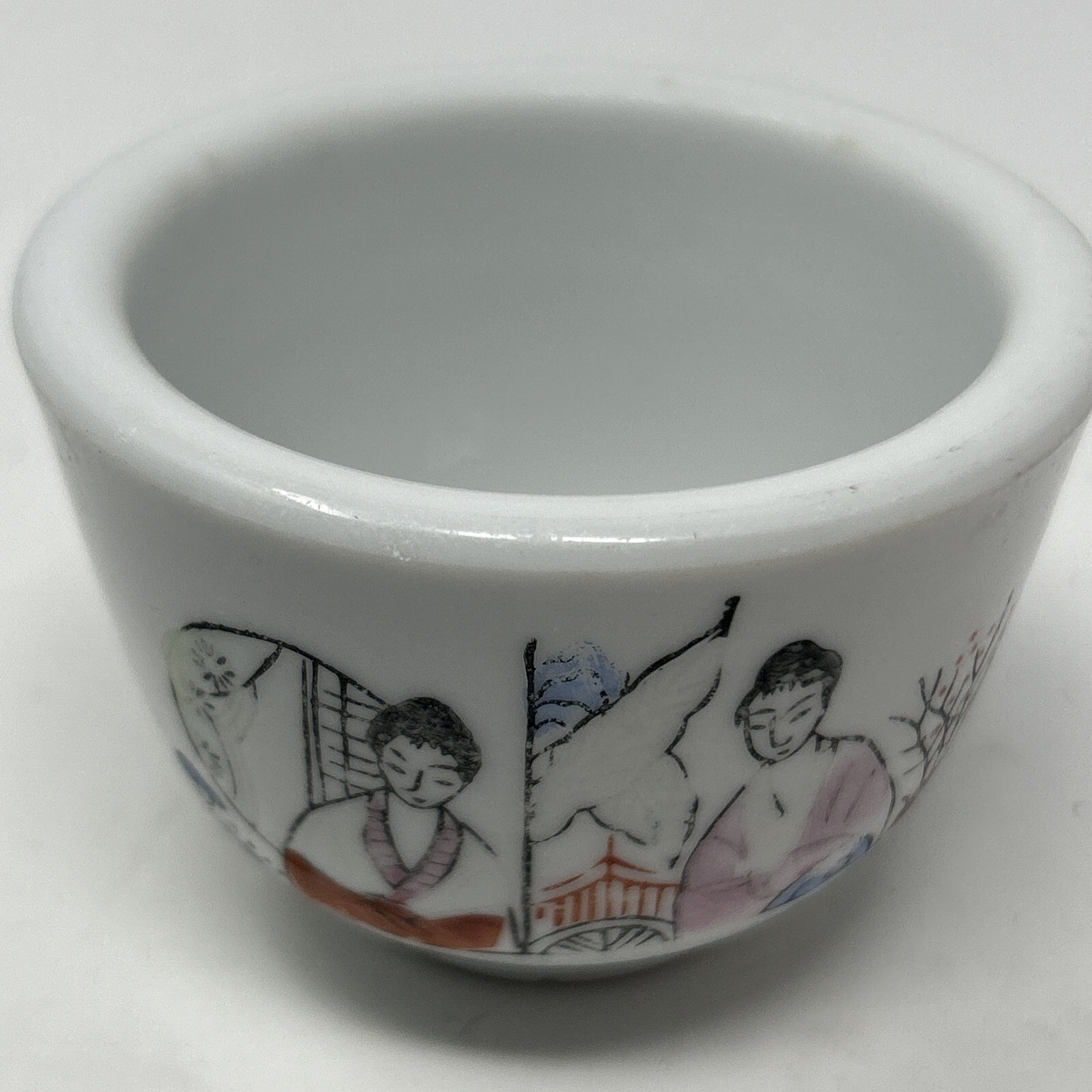 Hand Painted Sake Cup stamped on Bottom of Cup