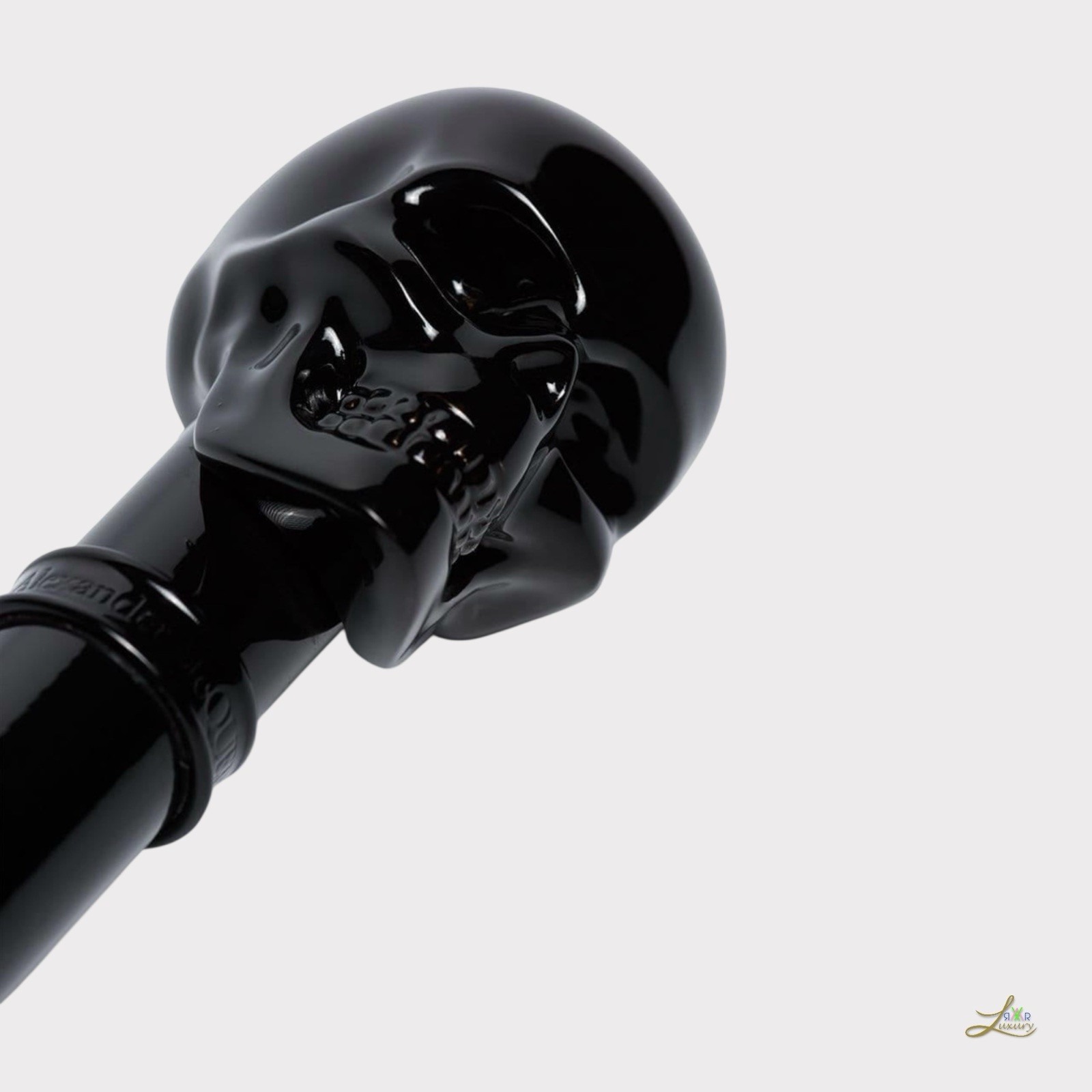 Alexander McQueen Dandy Black Skull Cane Black One Size Made in Italy