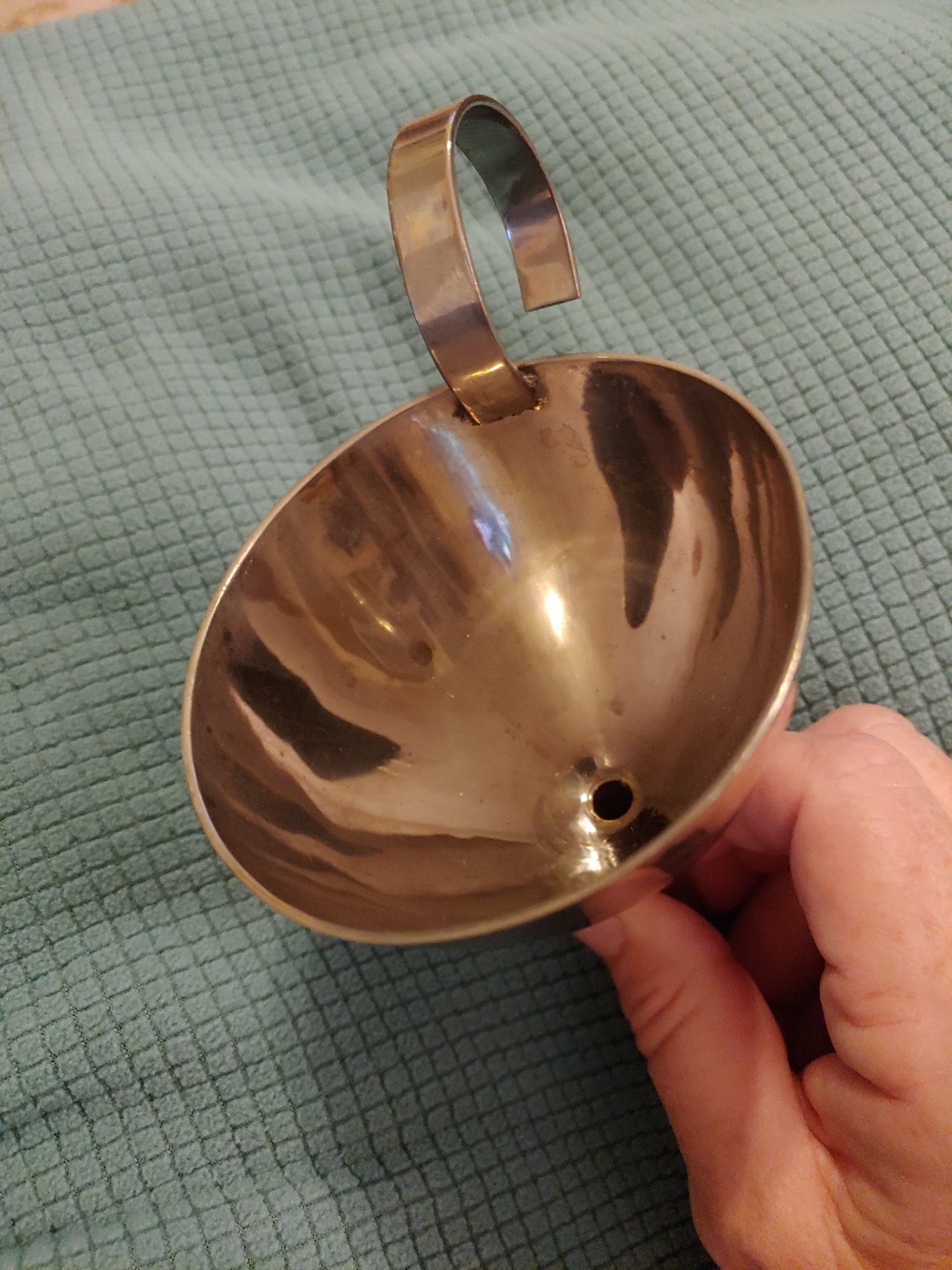 Vintage Silver Plated Classic Curved Wine Funnel 8 Inches