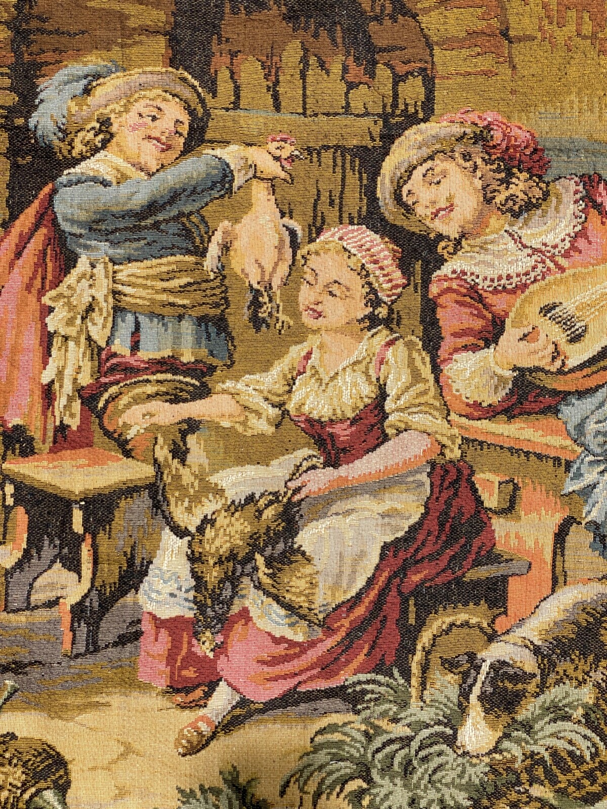 Classic Rare Antique French Aubusson Style Wall Tapestry 168 x 84 cm 66 x 33 in
