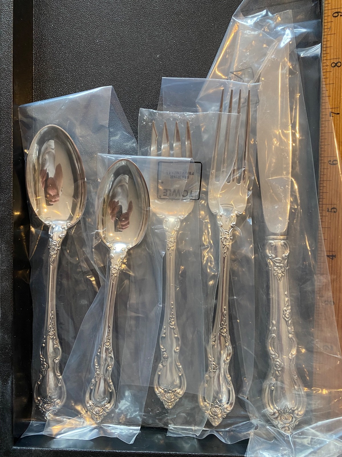 REED & BARTON STERLING SILVER SPANISH PROVINCIAL 8 SETTINGS 5 PCS. PER