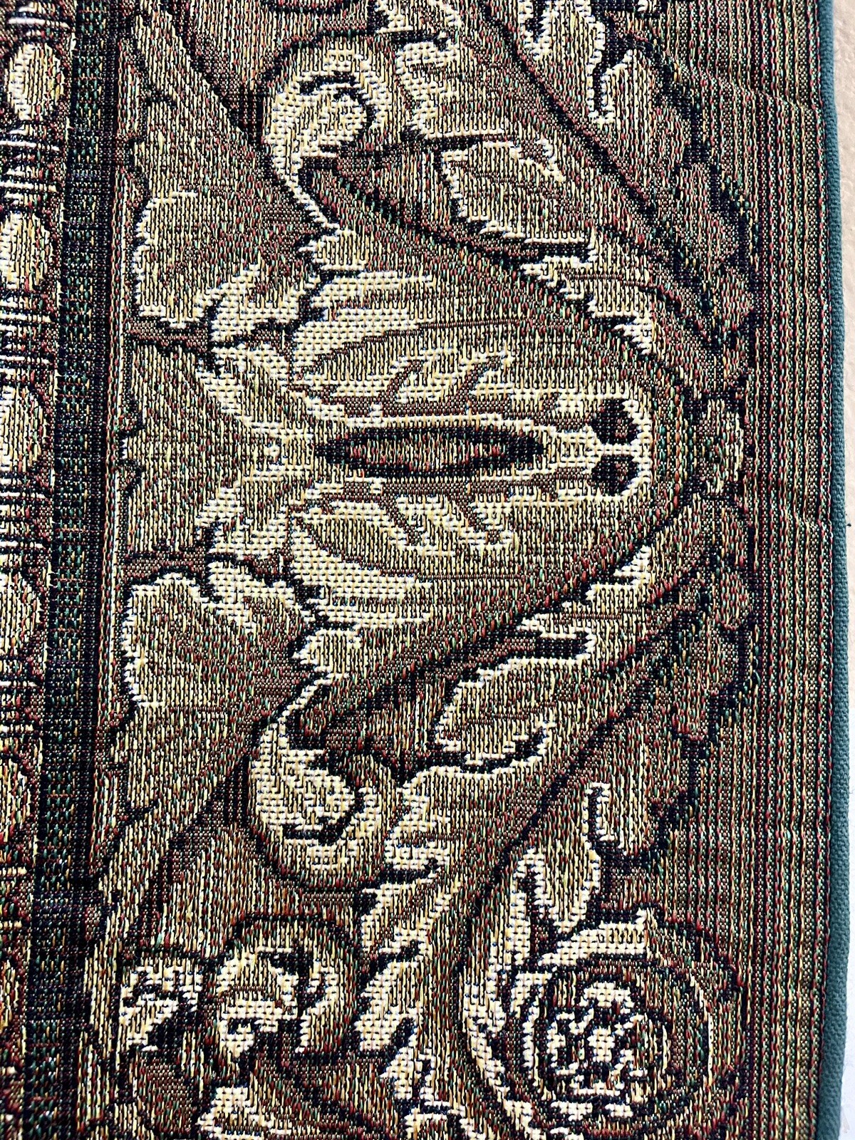 Large Stunning French Tapestry Tapestry With Rod “W” 54 Inches T” 80 Inches